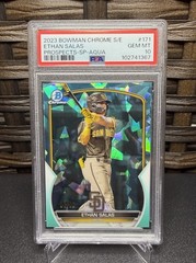 Ethan Salas 2023 Bowman Chrome Sapphire Aqua /99 BCP-171 PSA 10 Padres Rookie
