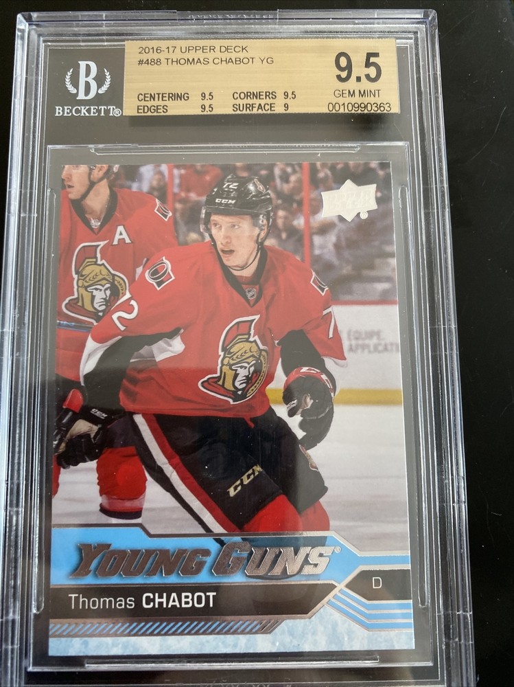 Thomas Chabot 2016-17 Upper Deck Young Guns #488 BGS 9.5 Senators RC NHL