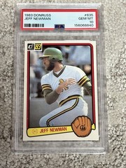 PSA 10 BASEBALL CARD 1983 DONRUSS JEFF NEWMAN OAKLAND A’S