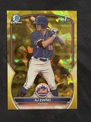 2023 Bowman Chrome Sapphire 1st AJ Ewing #BDC152 Yellow Sapphire #57/75 Mets