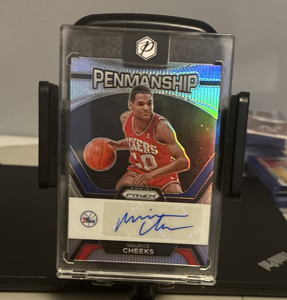 2023-24 Panini Prizm Penmanship Maurice Cheeks Auto #PNM-CHE 76ers in case
