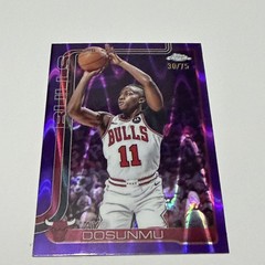 Topps 2025-26 Chrome Ayo Dosunmu Bulls Purple Refractor 30/75 # 95 SKU 957