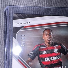 Panini 2025-26 Prizm FIFA Wallace Yan #58 Blue Pulsar Prizm RC /65 Flamengo