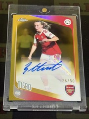 2025-26 Topps Chrome UEFA Women&rsquo;s Beth Mead Gold Auto /50 Arsenal #CA-BM XL12