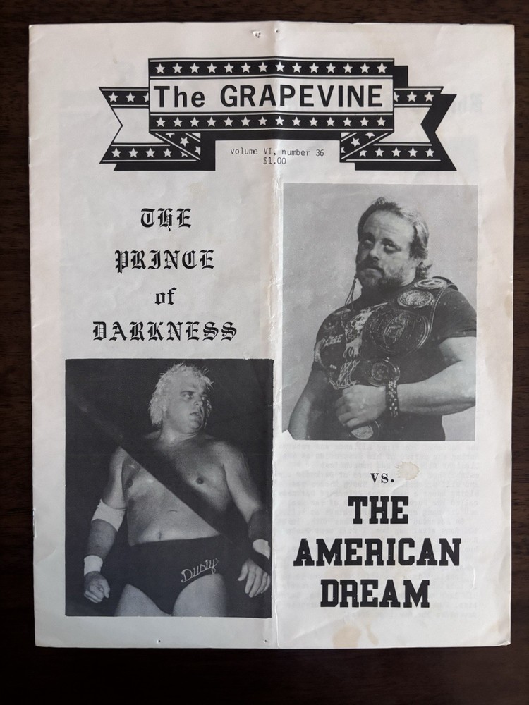 The Grapevine 80s Wrestling Newsletter Fort Ft Myers Florida Dusty Rhodes