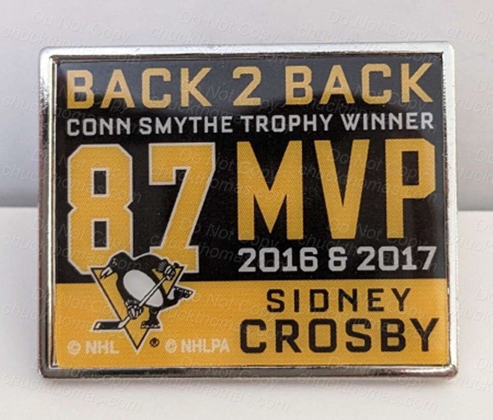 Sidney Crosby 2016-17 S Cup Champs Conn Smythe MPV Push On Pin NEW / Licensed