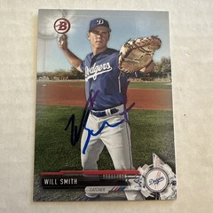 WILL SMITH SIGNED 2017 BOWMAN DRAFT CARD # BD-116 LOS ANGELES DODGERS