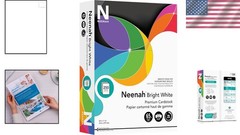 Neenah Bright White Card Stock, 65 lb, 250 Sheets