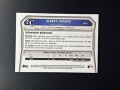 2026 Bowman Kendry Chourio Chrome Yellow Refractor #/75 #BCP-7 1st Bowman