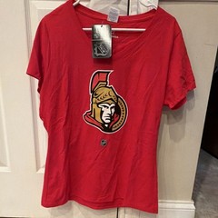 Fanatics Ottawa Senators Brady Tkachuk #7 NHL Hockey Red Shirt Women’s L
