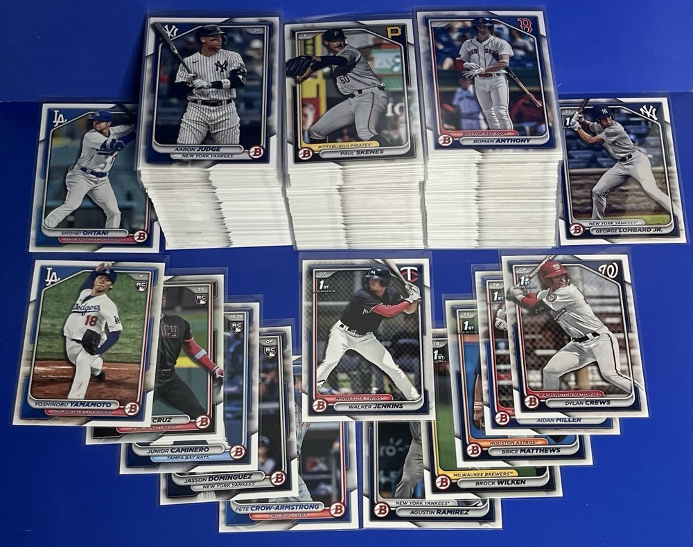 2024 Bowman Complete Paper Set (250) 1-100 BP 1-150 Elly RC Crews, Jenkins 1st
