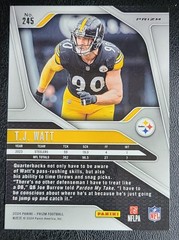 2024 Panini Prizm – T.J. Watt #245 Red White & Blue Prizm Pittsburgh Steelers