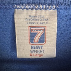 Size XL – Vtg Logo 7 Detroit Lions Blue Crewneck Sweatshirt