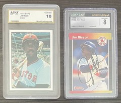 Jim Rice Authentic Autograph & High Graded Rookie Card