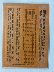 1988 Topps Baseball Lot (5) Cards #35, 450 Barry Bonds, 662, 744 & 760