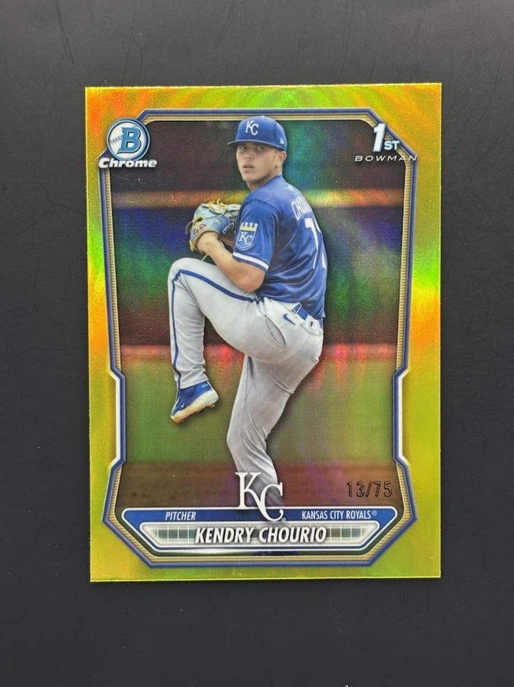 2026 Bowman Kendry Chourio Chrome Yellow Refractor #/75 #BCP-7 1st Bowman
