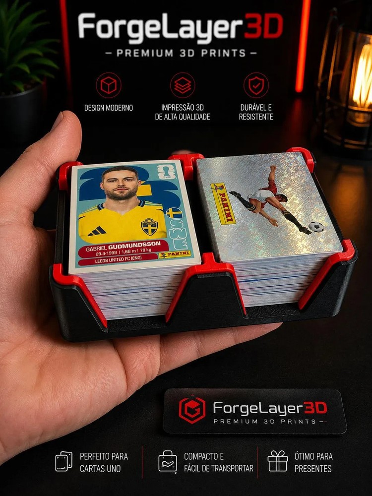 3D Printed World Cup Sticker Storage Box – Soccer Trading Card Organizer