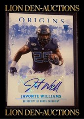 JAVONTE WILLIAMS 2021 CHRONICLES ORIGINS DRAFT PICKS AUTOGRAPHED ROOKIE TRUE 1/1