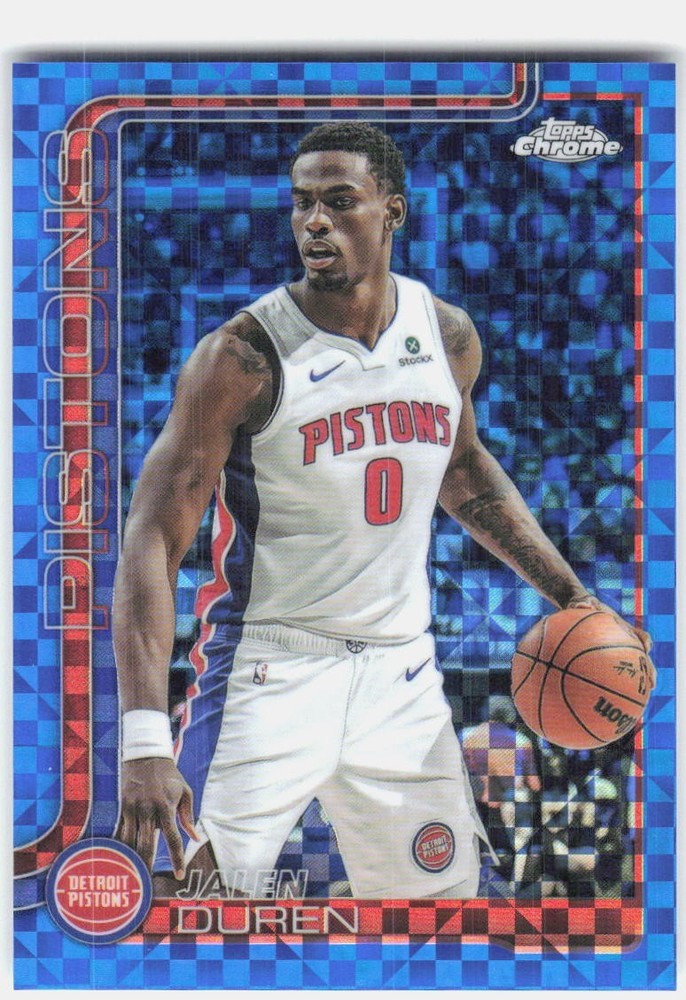 2025-26 Topps Chrome Blue X-Fractors #57 Jalen Duren