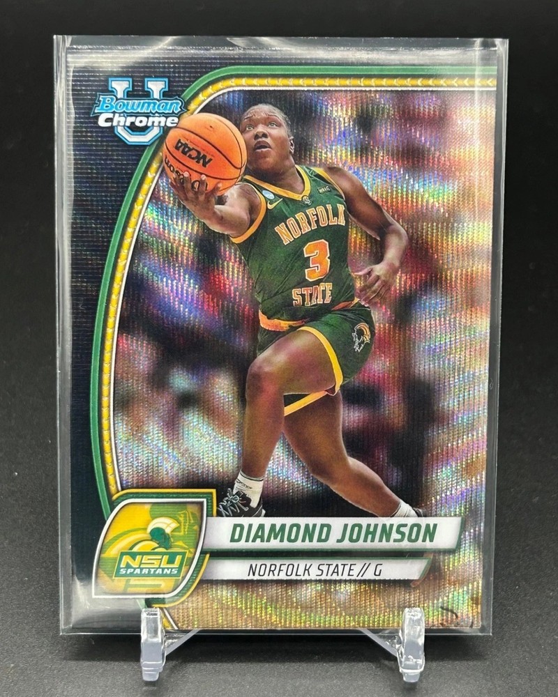 2024-25 Bowman University Chrome Diamond Johnson #86 Black Wave Refractor