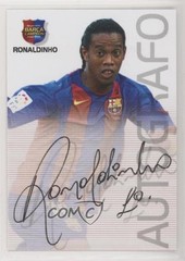 2004-05 Panini Megacracks Barca Campeon Autografo Spanish Ronaldinho #76 0d59