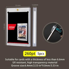 5Pcs 35 55 75 100 130 180 360Pt Magnetic Card Holders One Touch For Trading Card