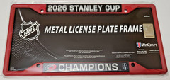 Carolina Hurricanes NHL 2026 Stanley Cup Champions Red Laser License Plate Frame