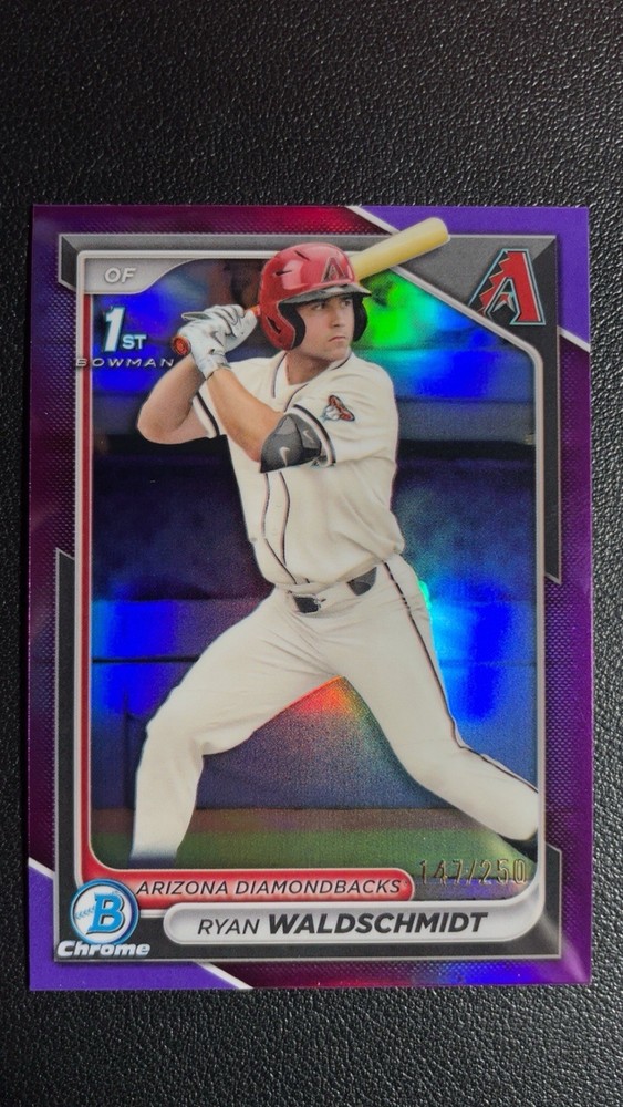 2024 Bowman Draft – Chrome Ryan Waldschmidt #BDC-18 Purple Refractor /250 AZ