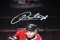Patrick Kane Autographed Chicago Blackhawks 1000th Point 16×20 LTD /88