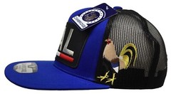 Jalisco JAL Y Gallo Hat Royal Black Mesh Mexico Logo Federal Chapo Guzmán