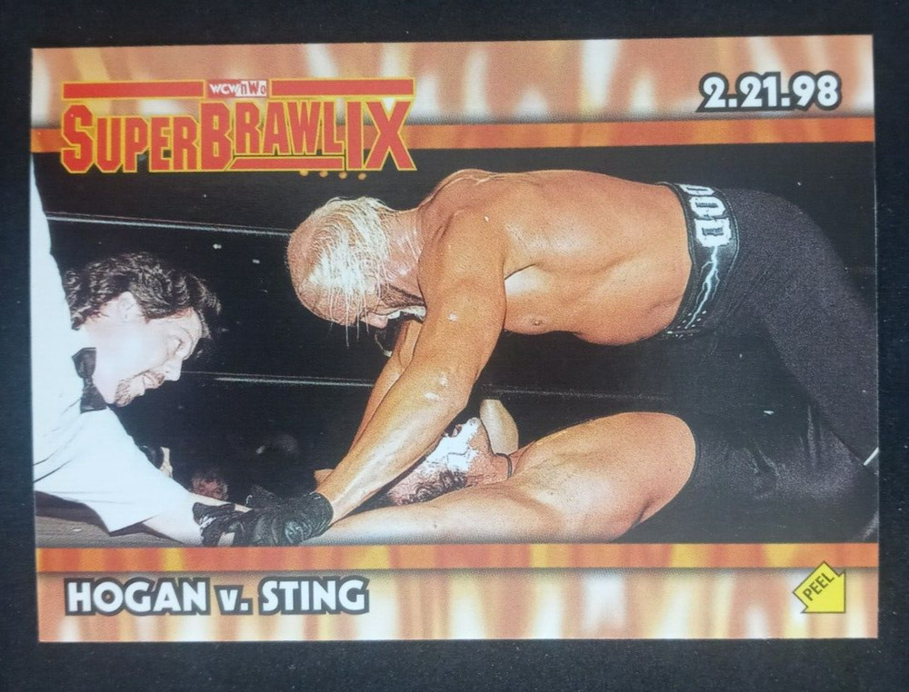 1999 Topps WCW/nWo Nitro Sticker Hogan Vs Sting S2
