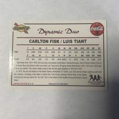 2001 Sunoco/Coca-Cola Dream Team – Carlton Fisk, Luis Tiant #6