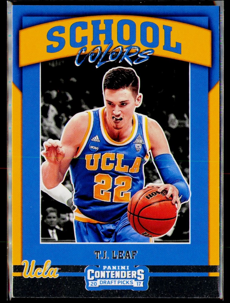 2017 Panini Contenders Draft Picks #13 T.J. Leaf School Colors