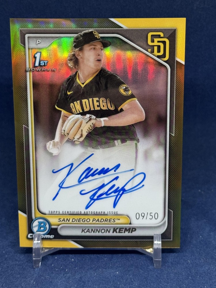 Kannon Kemp 2024 Bowman Chrome #CPA-KK #/50 Prospect Auto Gold Refractor