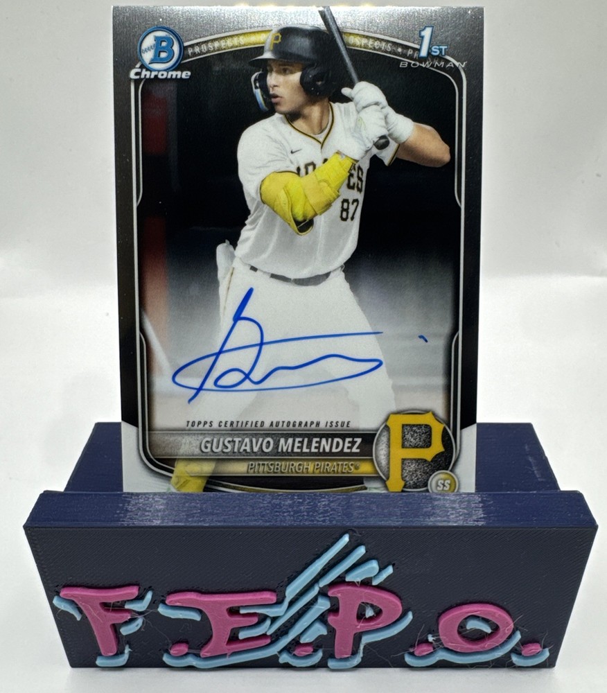 2025 Bowman Draft Chrome Pittsburgh Pirates Rookie Gustavo Melendez Auto #CPAGM