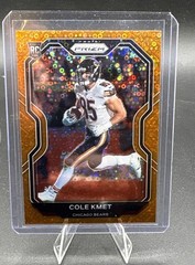 2020 Panini Prizm – Rookie Cole Kmet #305 Orange Disco Prizm (RC)