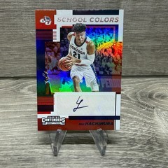 2019-20 Panini Contenders Rui Hachimura Rookie Auto 1 of 1 1/1 RC School Colors