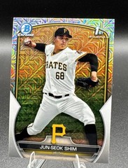 Jun-Seok Shim 1st 2023 Bowman Chrome Prospects Mojo Refractor #BCP-153 Pirates