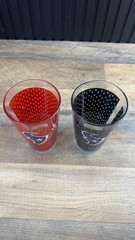 NFL Houston Texans Glass Iconic Logo Red and Navy 16 oz. Pint Glass Set of 2