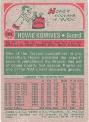 1973-74 Topps Howie Komives #161 Buffalo Braves EX *Buy 2 Get 1