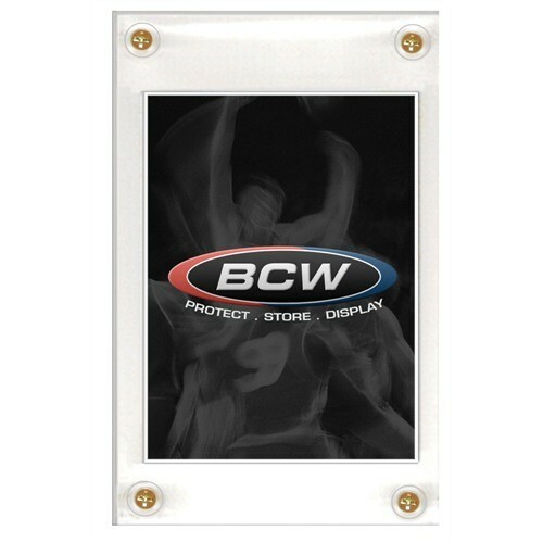 One New BCW 4 Screw Recessed Baseball Trading Card Holders screwdown protector