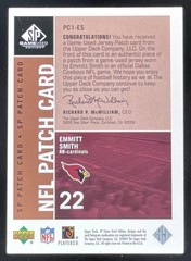 2003 SP Game Used SP Patches Single #PC1-ES Emmitt Smith /99