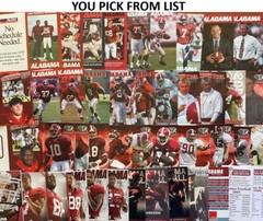 CFB ALABAMA CRIMSON TIDE Football Schedule PICK FROM LIST 1988 1989 1990 +++