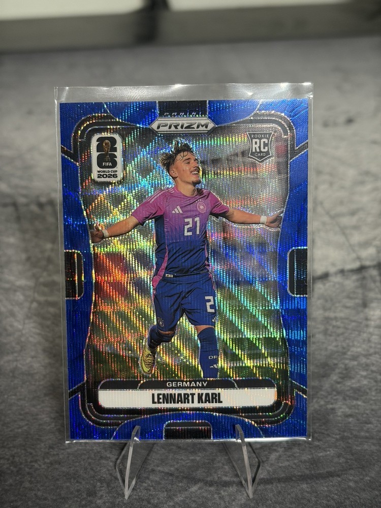 2026 Panini Prizm FIFA World Cup Lennart Karl RC Germany Blue Wave # /55