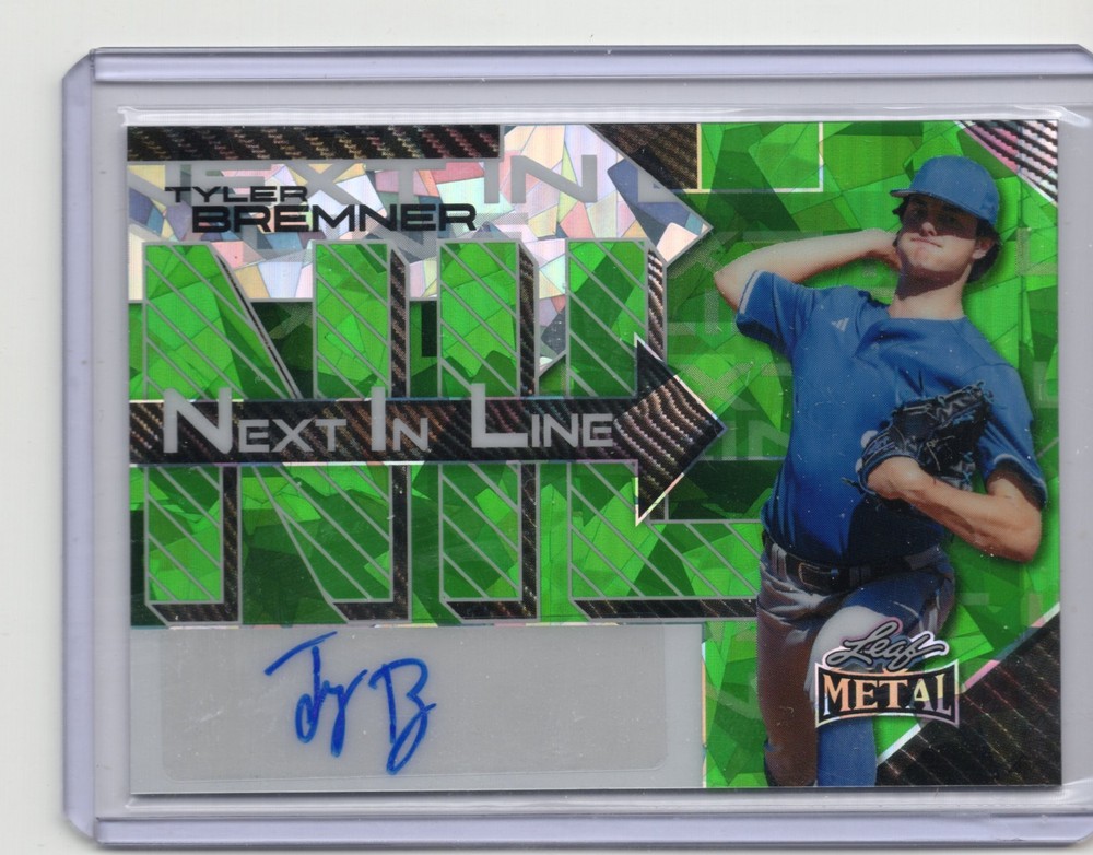 2025 Leaf Metal Tyler Bremner Next In Line NIL GREEN CRYSTAL AUTO RC 4/6 ANGELS