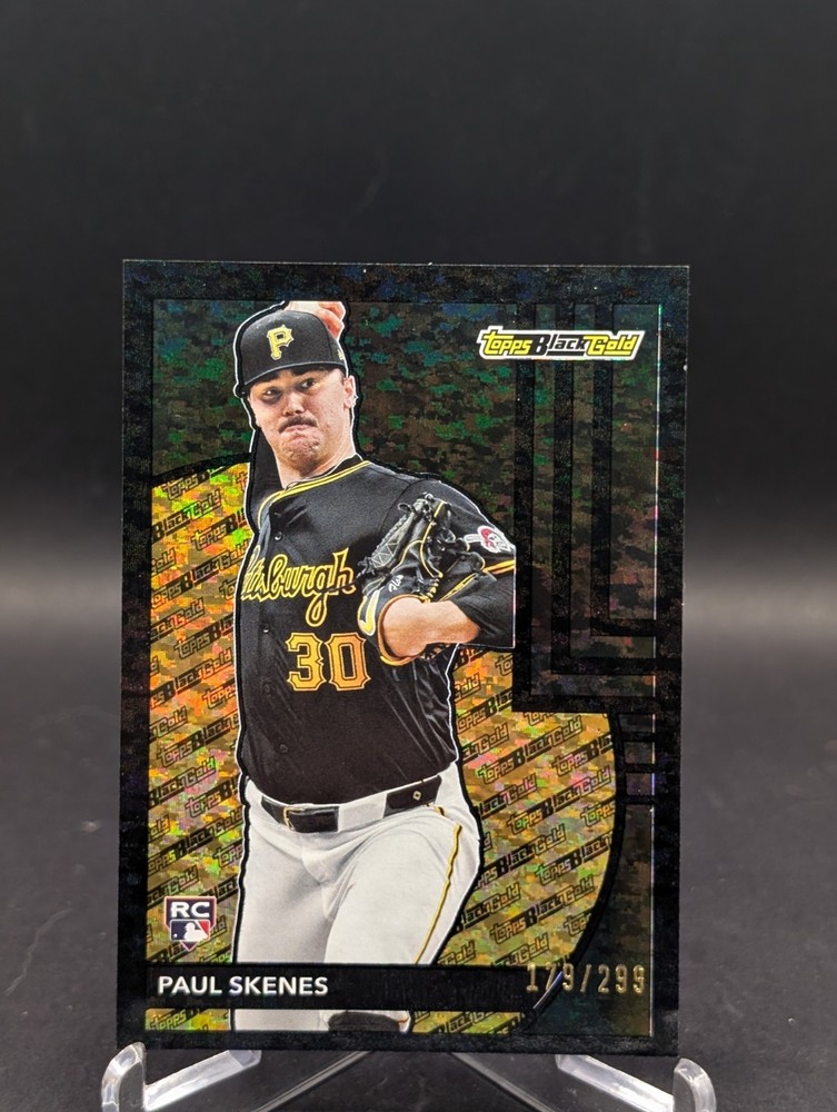 Topps 2024 Update Black Black Gold Paul Skenes Rookie /299 BG-17 Pirates