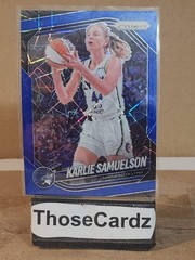 2025 Panini Prizm WNBA Blue Velocity Prizm #102 Karlie Samuelson