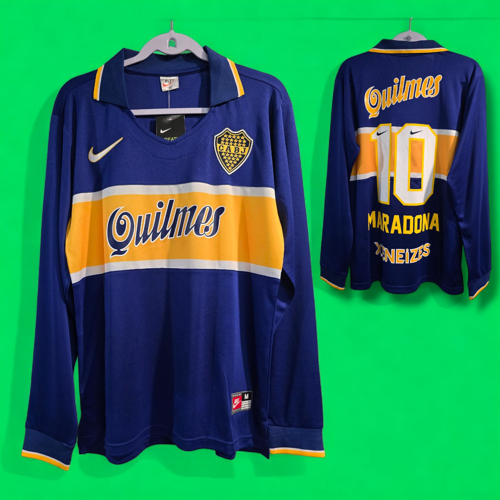 BOCA Jr. HOME 96/97 – Blue – MARADONA # 10 – LARGE (Run Small) – Jersey Retro