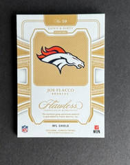 2025 Flawless JOE FLACCO Down & Dirty GAME-WORN 2019 100th NFL Shield 2/4