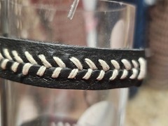 CHICAGO WHITE SOX BLACK MLB BASEBALL BRACELET LEATHER